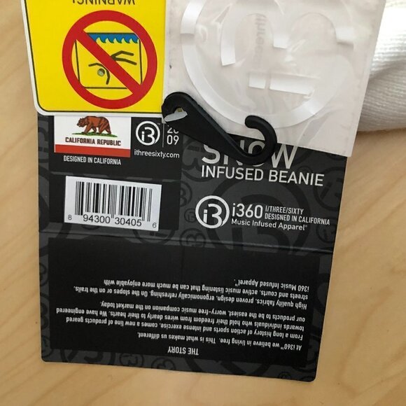 i360 v3.0/30405BC Headphone Beanie White NWT's - Picture 10 of 10